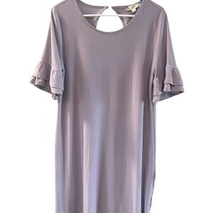 Pink Rose Vintage Lavender Ruffle-Sleeve Midi Dress size XL NWOT